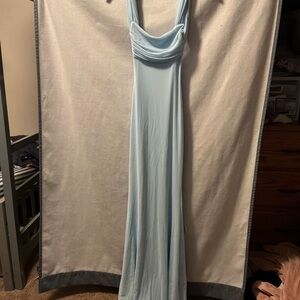 Beginning Boutique Strapless Light Blue Dress